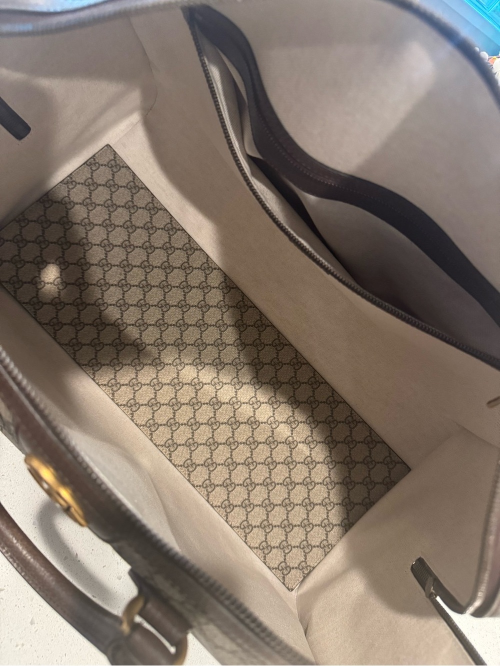 Gucci Ophidia GG Large Carry-On Duffle Beige/Ebony - Picture 9 of 10